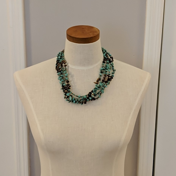 Turquoise Multi-Strand Necklace - Picture 3 of 4